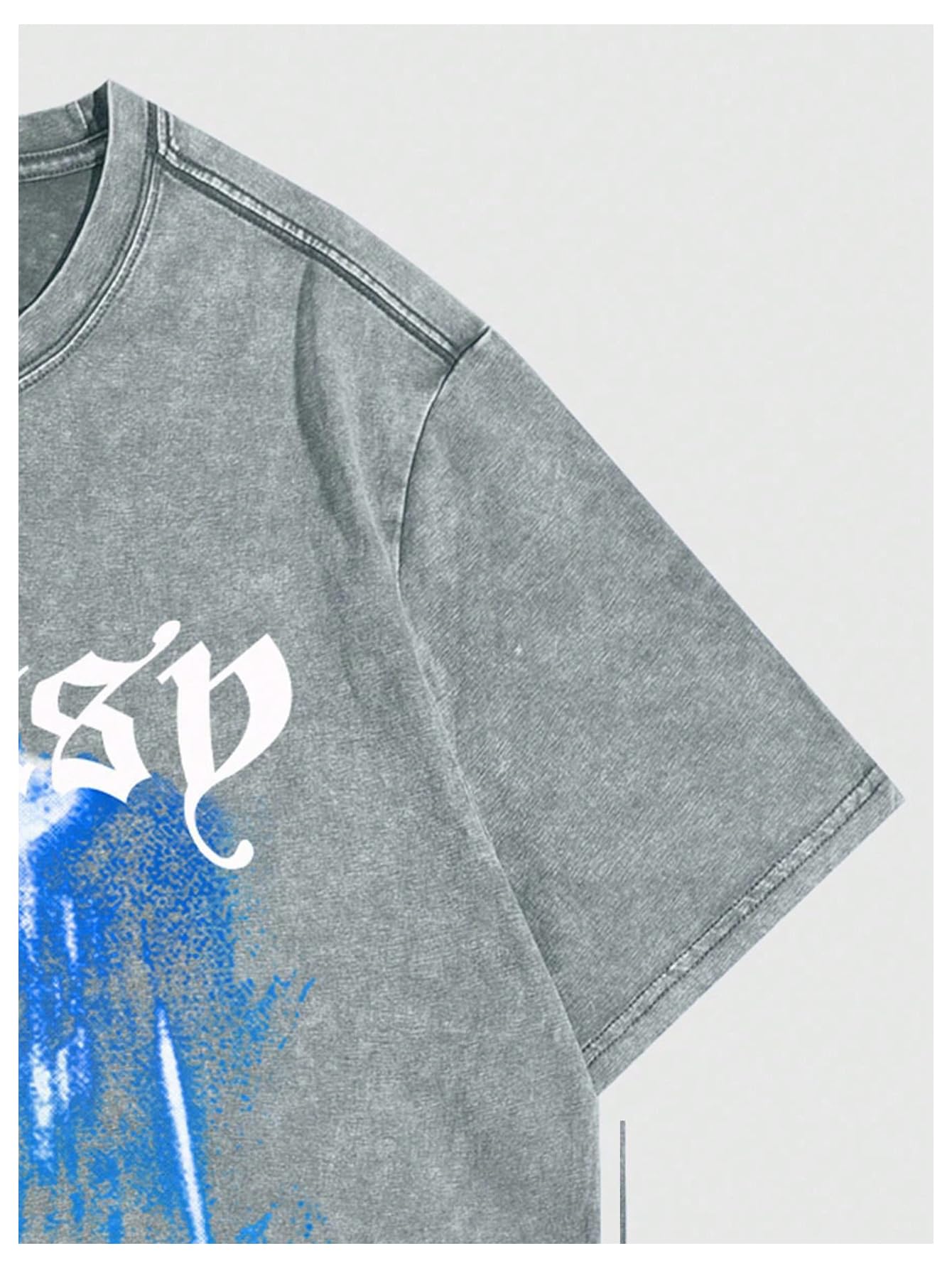 SOLY HUX Men's Letter Print Graphic T Shirt Short Sleeve Round Neck Summer Tee Tops