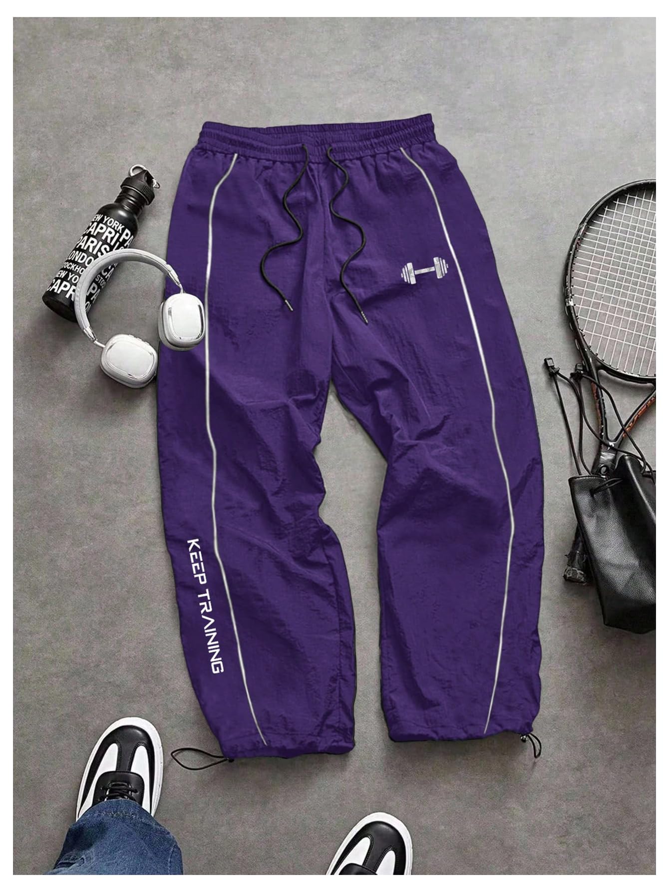 Men's Fitness Loose Fit Gym Running Sweatpants