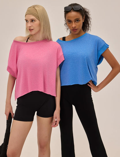 Open Back Workout Tops for Women Loose Fit