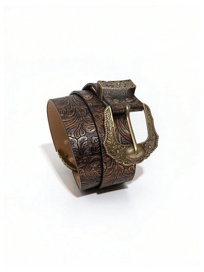 Leopard Print Belts for Women Faux Leather Y2K Belts