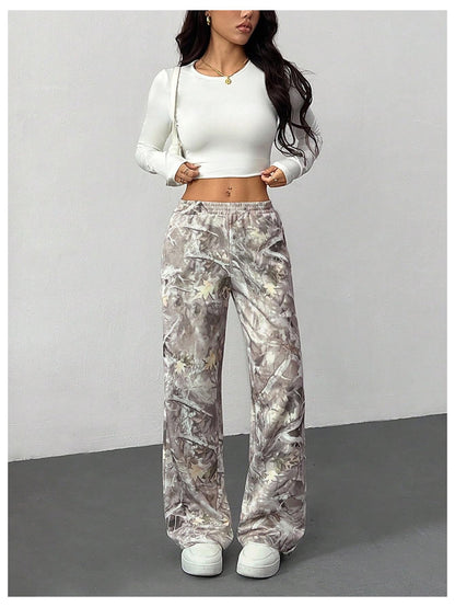 Women's Camo Baggy Cargo Sweatpants