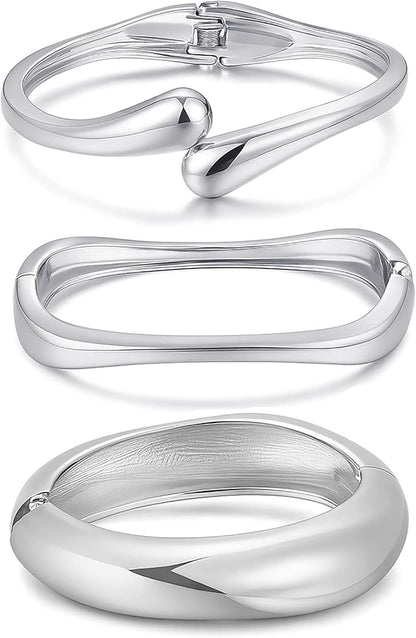 Chunky Gold Bangle Bracelets for Women