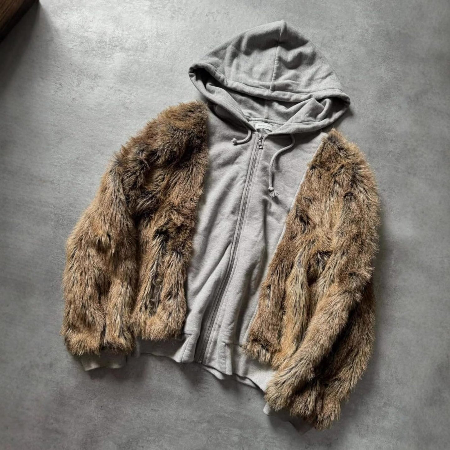 CUTEGAL Zip Up Hoodie Oversized Leopard Print Jacket Reversible Streetwear Fall Grunge Hoodies Streetwear