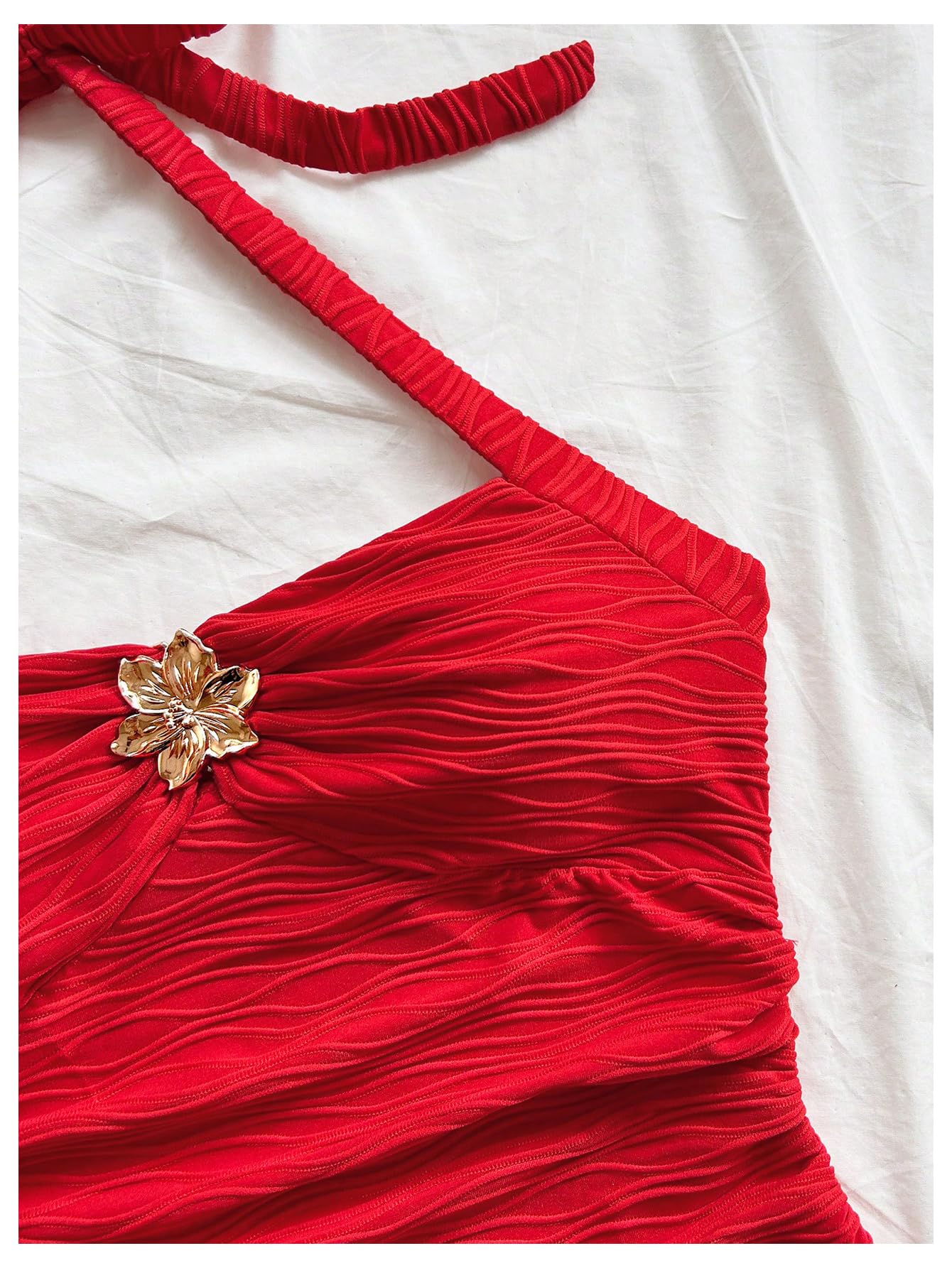 Women's V Neck Halter Tops Open Back