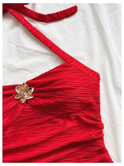 Women's V Neck Halter Tops Open Back