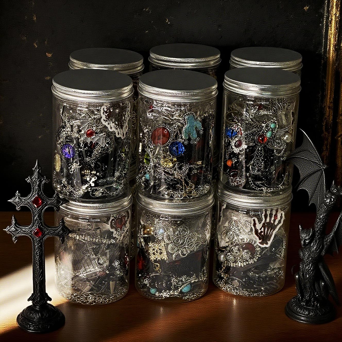 Mystery Jewelry Jar for Women, Gothic Witchy Jewelry Gift Set