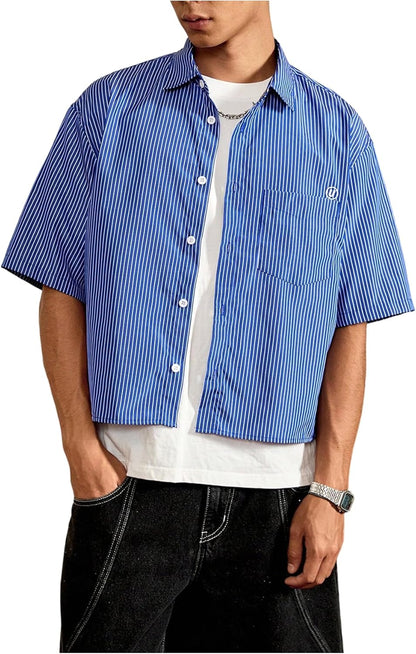 Men's Striped Button Down top