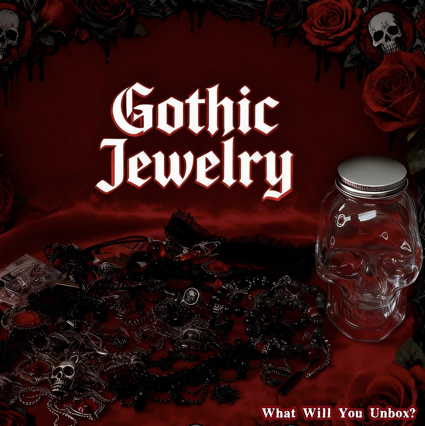 Mystery Jewelry Jar for Women, Gothic Witchy Jewelry Gift Set