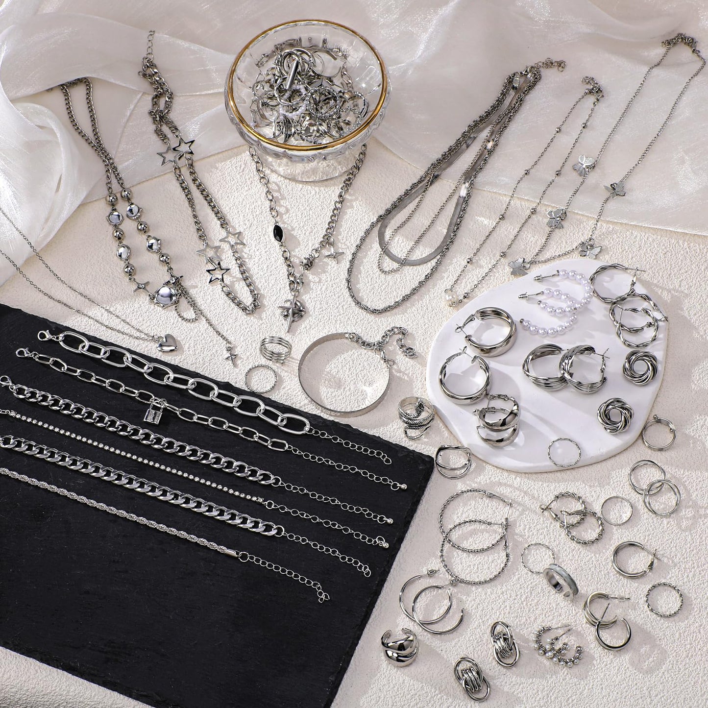 Mystery Jewelry Jar for Women - Surprise Jewelry Box Vintage Gift Set Multi Style