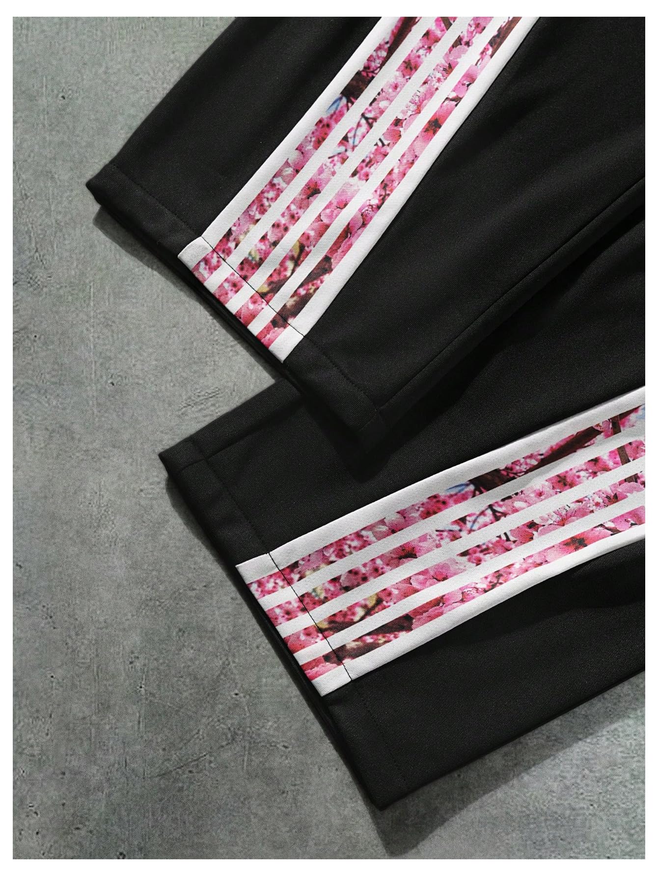 Men's Baggy Sweatpants Y2k Striped Side Wide Leg Pants Streetwear