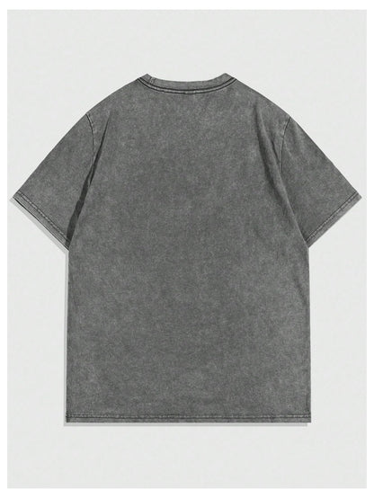 SOLY HUX Men's Letter Print Graphic T Shirt Short Sleeve Round Neck Summer Tee Tops