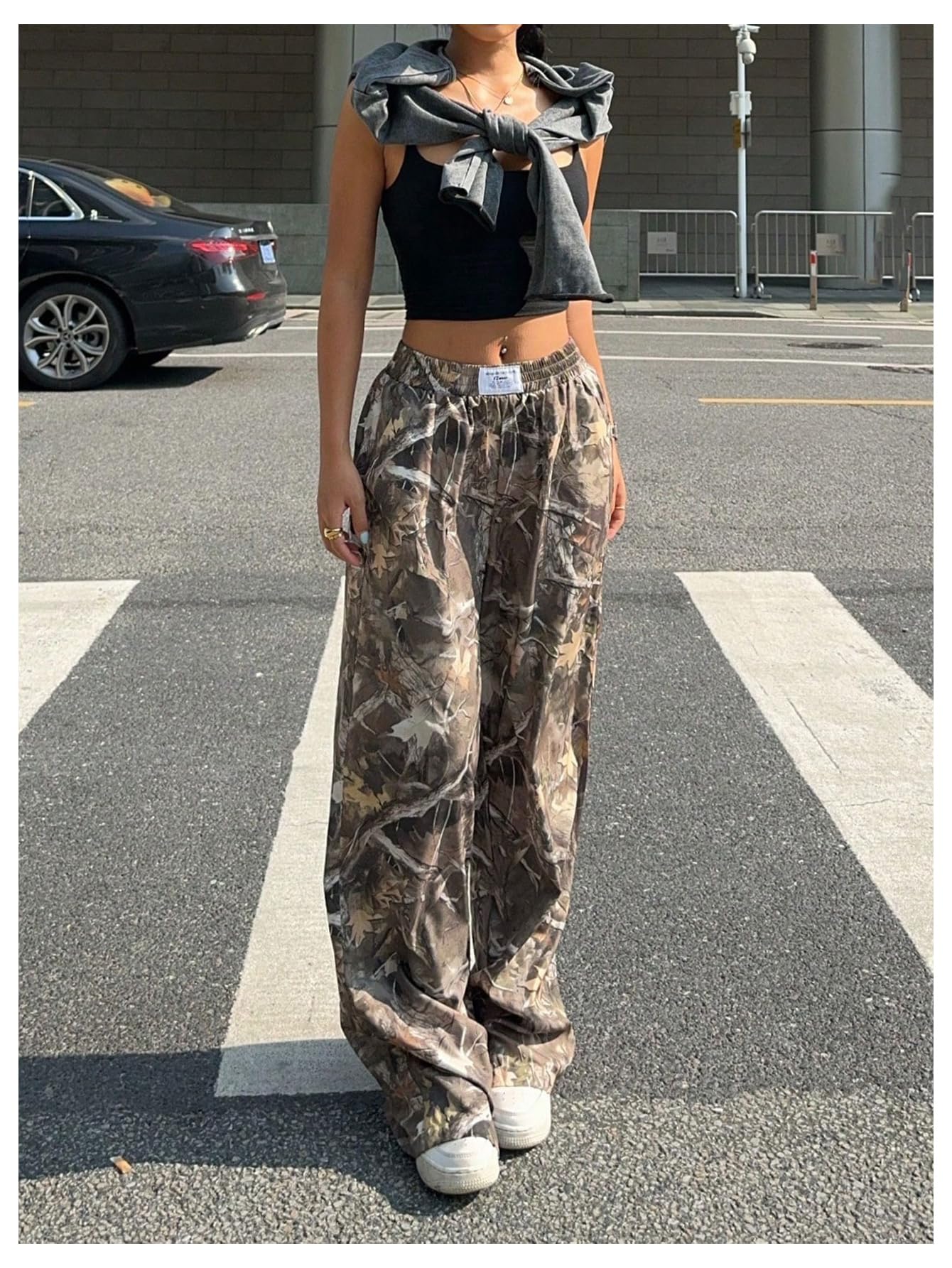 Women's Camo Baggy Cargo Sweatpants