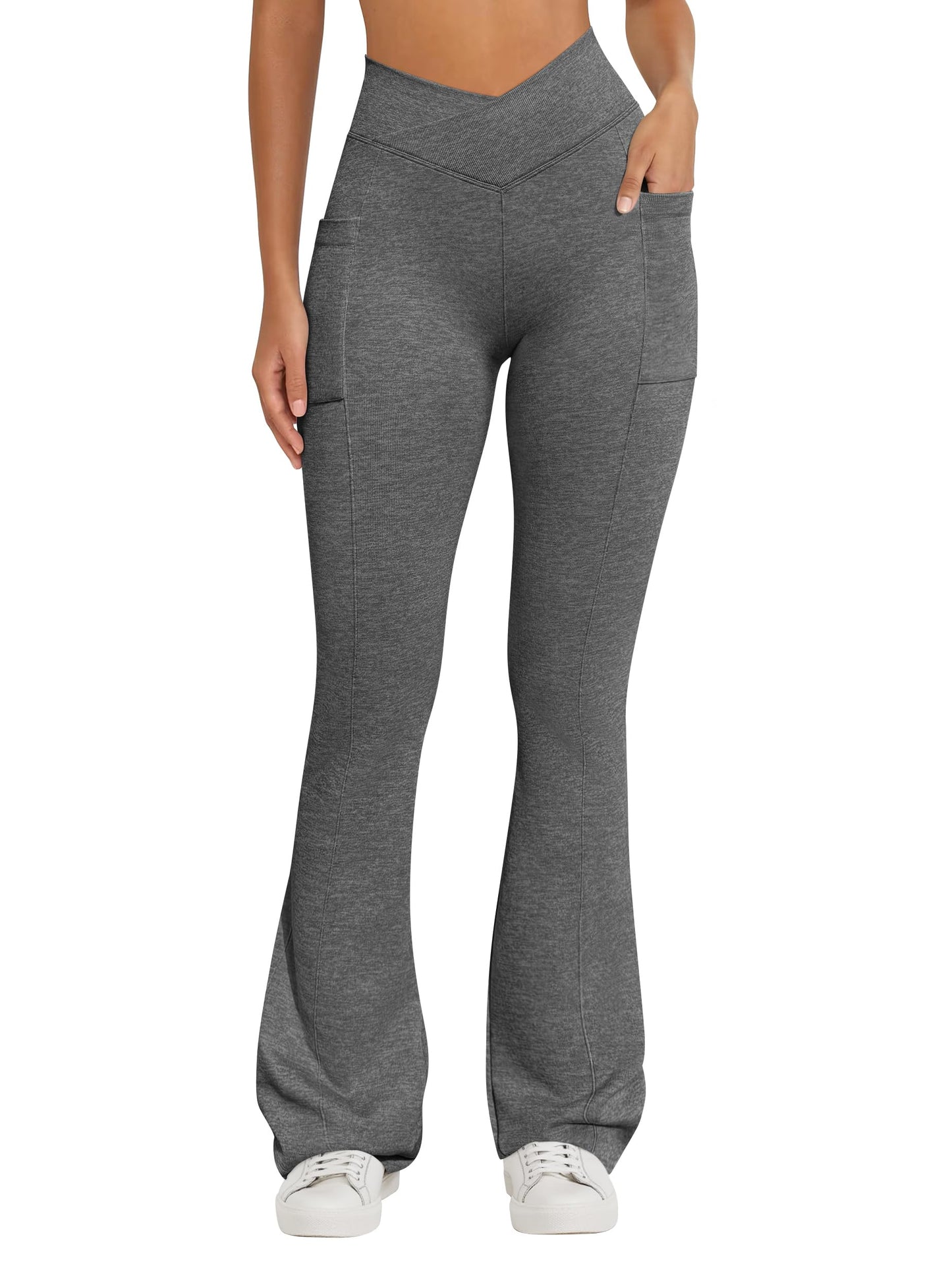 Women Pants Soft Active High Waist leggings with Pockets