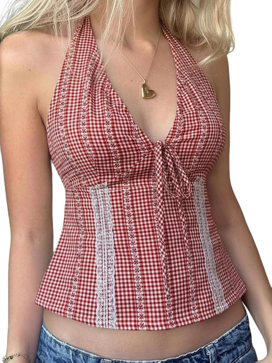 Sleeveless Flowy Tie Up tank shirt for women