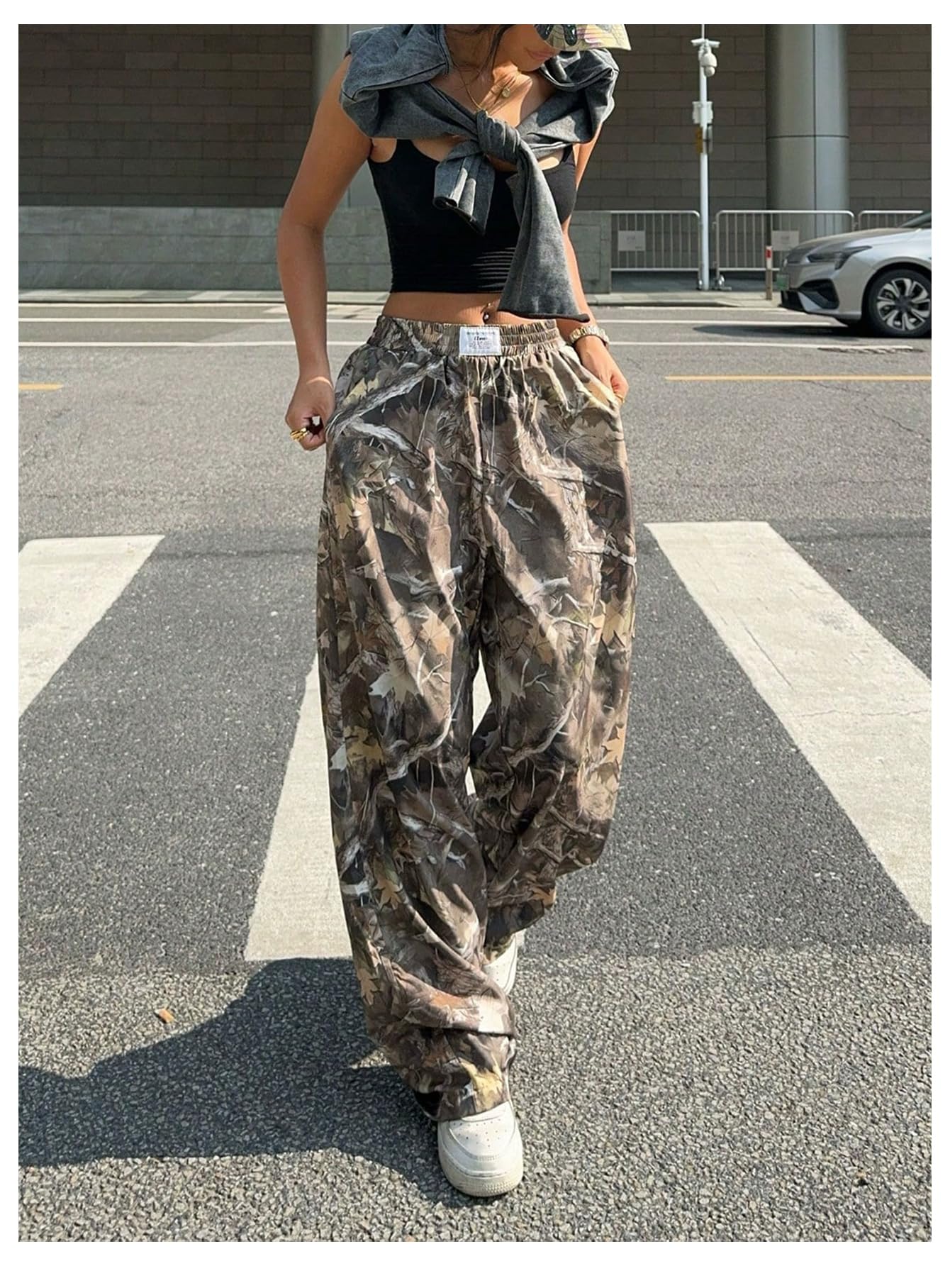 Women's Camo Baggy Cargo Sweatpants
