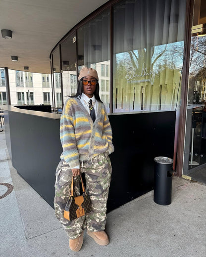 Women's Y2K V Neck Button Down Cardigan Sweater