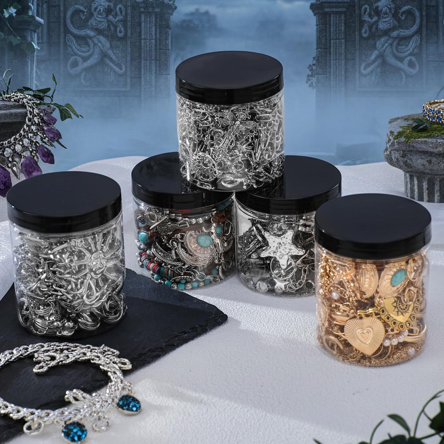 Mystery Jewelry Jar for Women - Surprise Jewelry Box Vintage Gift Set Multi Style