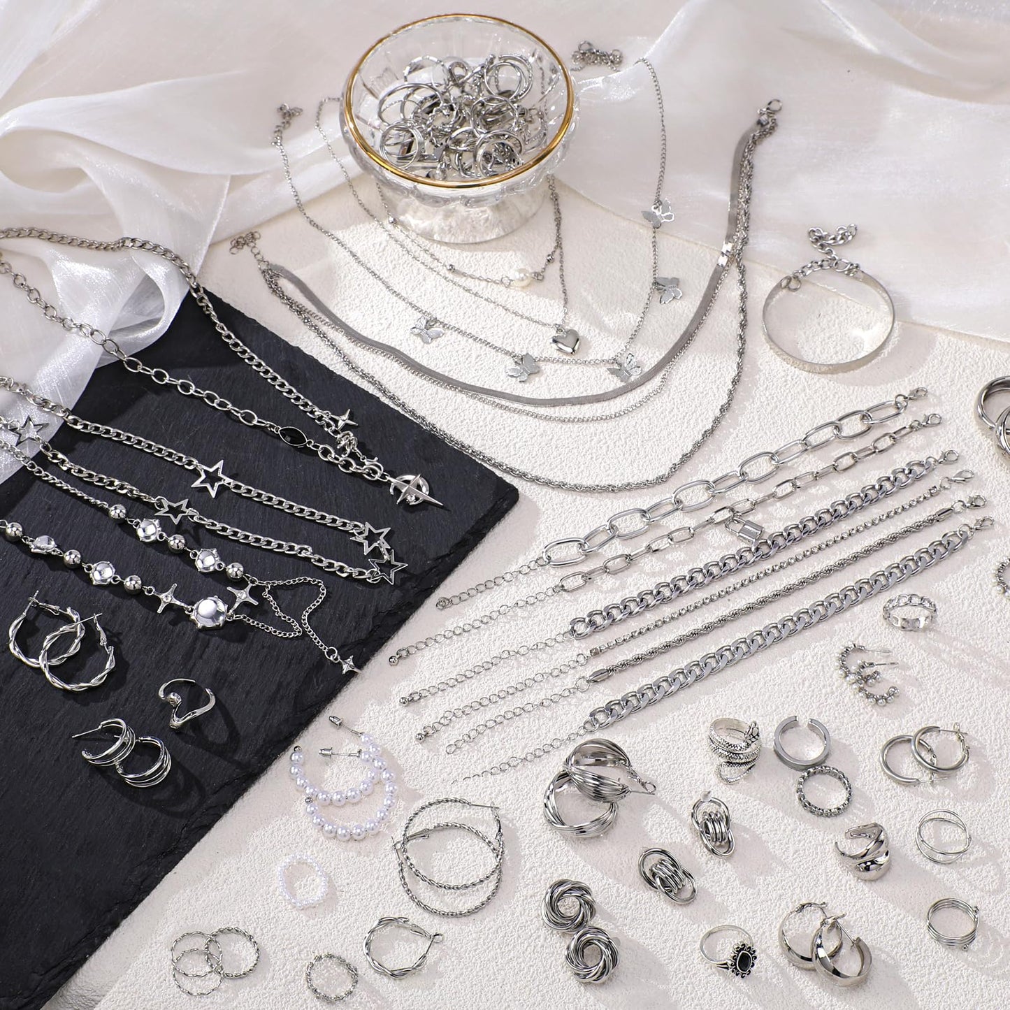 Mystery Jewelry Jar for Women - Surprise Jewelry Box Vintage Gift Set Multi Style