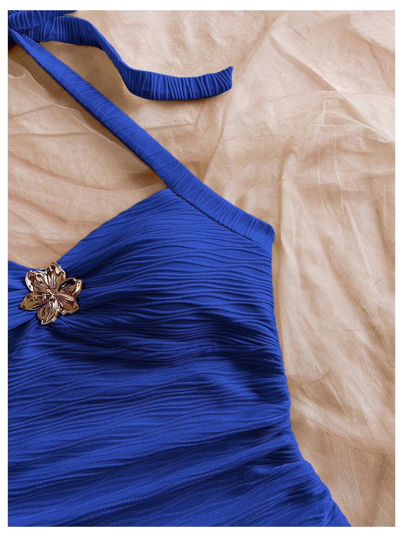 Women's V Neck Halter Tops Open Back