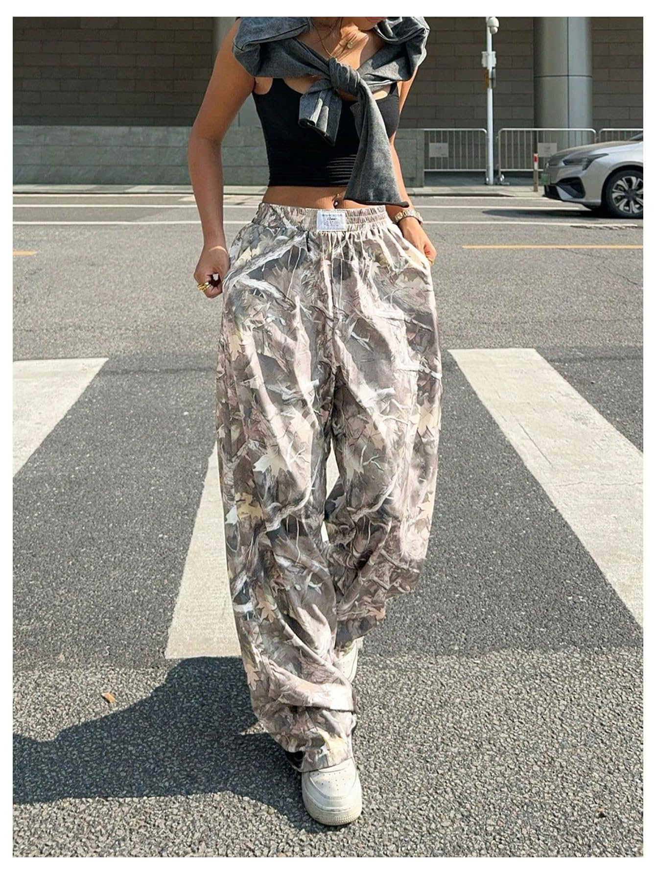 Women's Camo Baggy Cargo Sweatpants