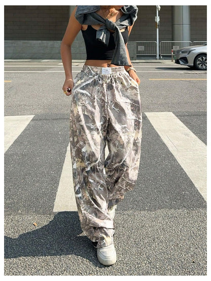 Women's Camo Baggy Cargo Sweatpants