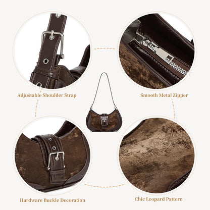 Y2k purse Shoulder Bag for Women Small Crescent Purses and Handbags