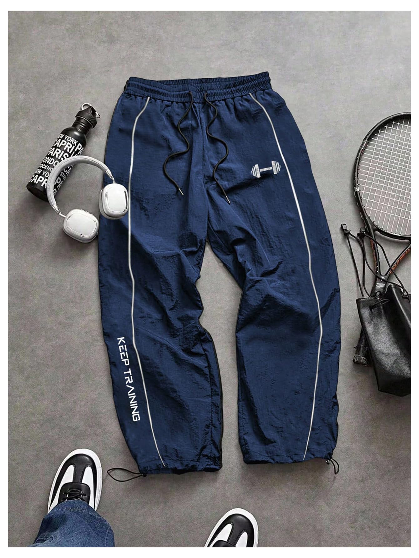 Men's Fitness Loose Fit Gym Running Sweatpants