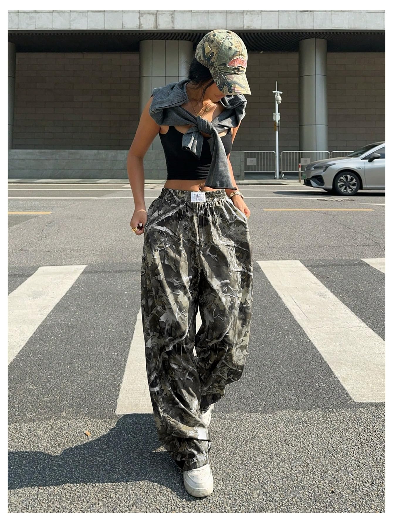 Women's Camo Baggy Cargo Sweatpants