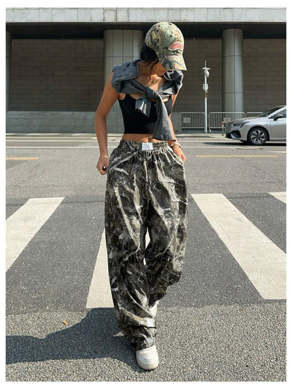 Women's Camo Baggy Cargo Sweatpants