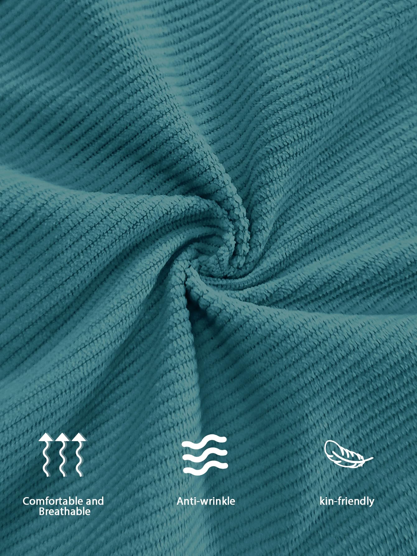 Mens Corduroy Casual Pants Fashion Loose Fit Wide Leg Pants Straight Sweatpants Elastic Waist Drawstring