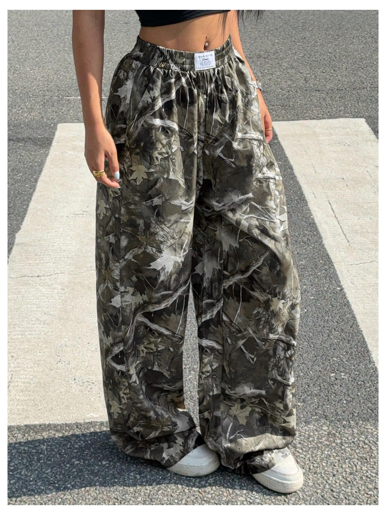 Women's Camo Baggy Cargo Sweatpants