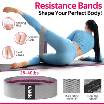 WALITO 7Pcs Barbell Pad Set for Hip Thrust - Squat Pad,Gym Accessories for Women with Bar Bad,Bench Press, with Gym Ankle Straps,Resistance Bands for Working Out,Lifting Strap,Carry Bag