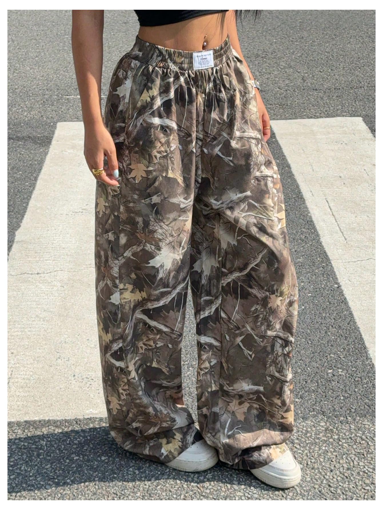 Women's Camo Baggy Cargo Sweatpants