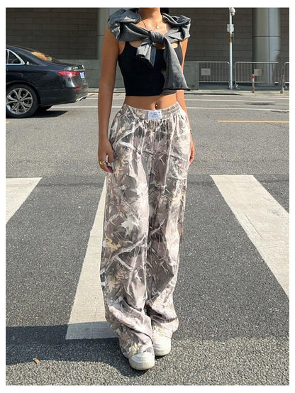 Women's Camo Baggy Cargo Sweatpants