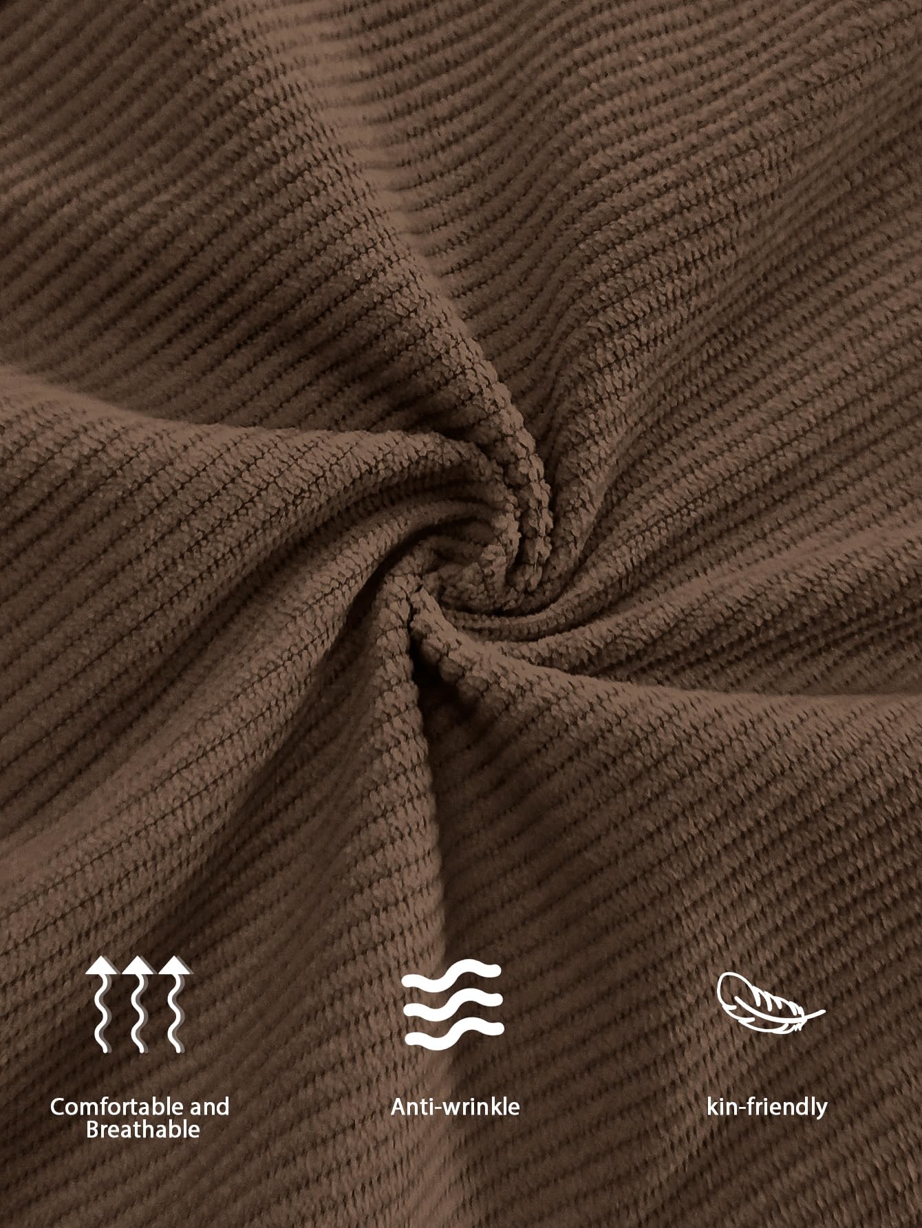 Mens Corduroy Casual Pants Fashion Loose Fit Wide Leg Pants Straight Sweatpants Elastic Waist Drawstring