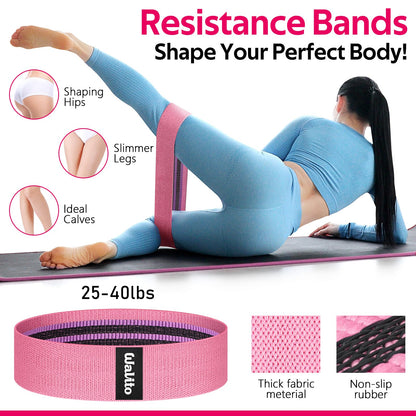 WALITO 7Pcs Barbell Pad Set for Hip Thrust - Squat Pad,Gym Accessories for Women with Bar Bad,Bench Press, with Gym Ankle Straps,Resistance Bands for Working Out,Lifting Strap,Carry Bag