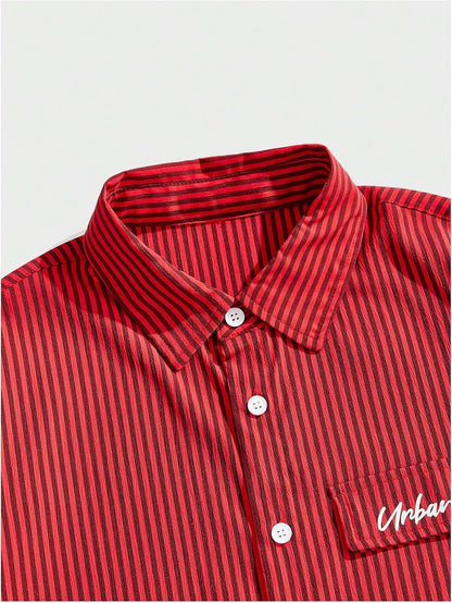 Men's Striped Button Down top