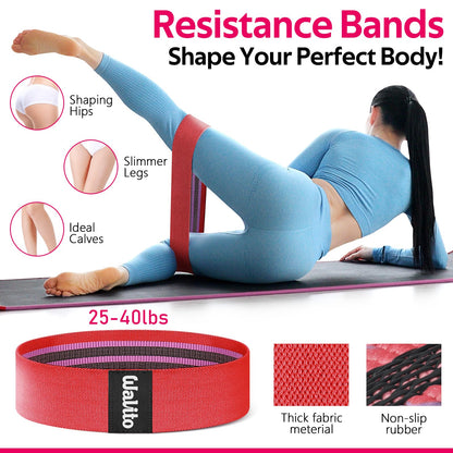 WALITO 7Pcs Barbell Pad Set for Hip Thrust - Squat Pad,Gym Accessories for Women with Bar Bad,Bench Press, with Gym Ankle Straps,Resistance Bands for Working Out,Lifting Strap,Carry Bag