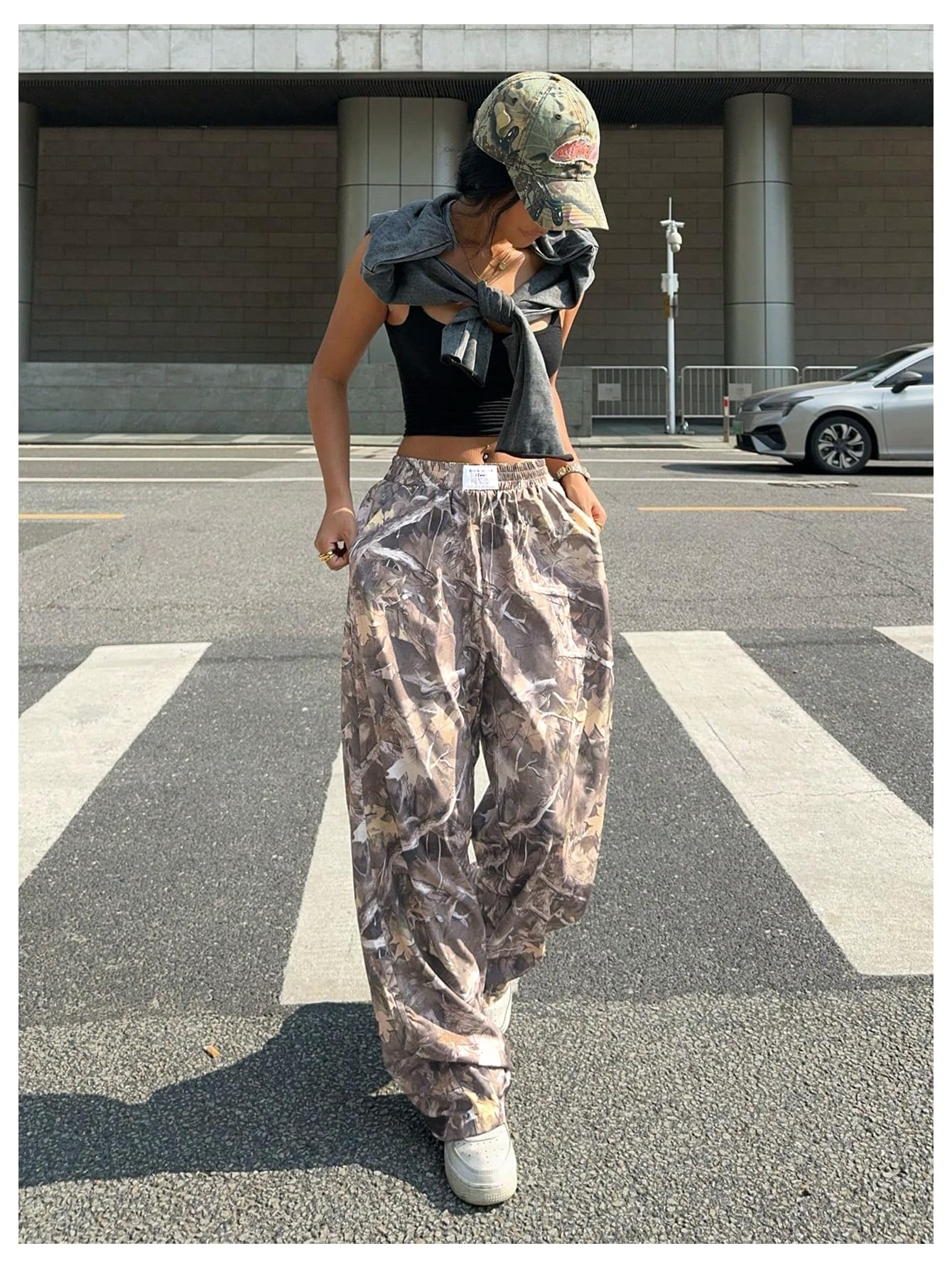 Women's Camo Baggy Cargo Sweatpants