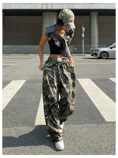 Women's Camo Baggy Cargo Sweatpants