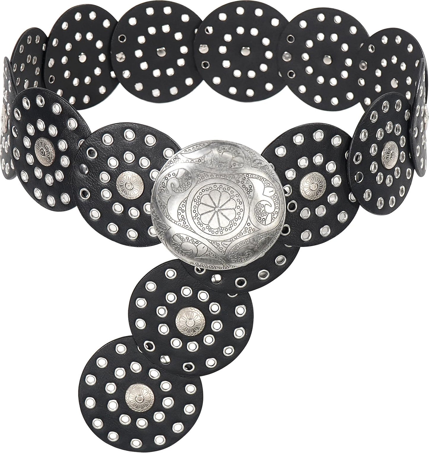 Wide Disc Vintage Chunky Waist Belt