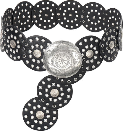 Wide Disc Vintage Chunky Waist Belt