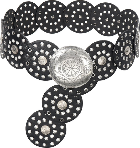 Wide Disc Vintage Chunky Waist Belt