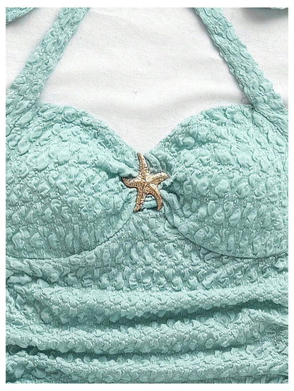 Women's V Neck Halter Tops Open Back