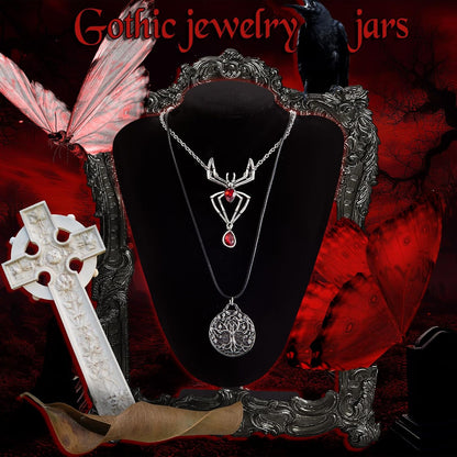 Gothic Jewelry Jar, 50pcs Gothic Jewelry Set