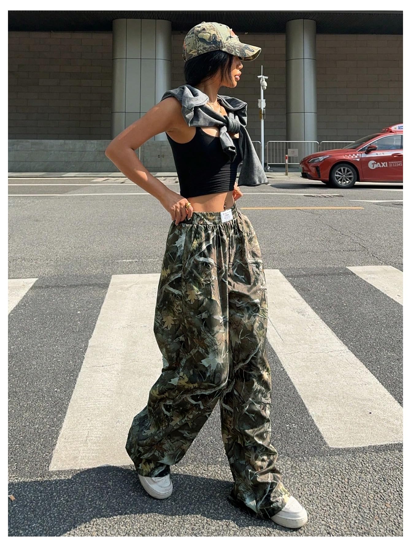 Women's Camo Baggy Cargo Sweatpants