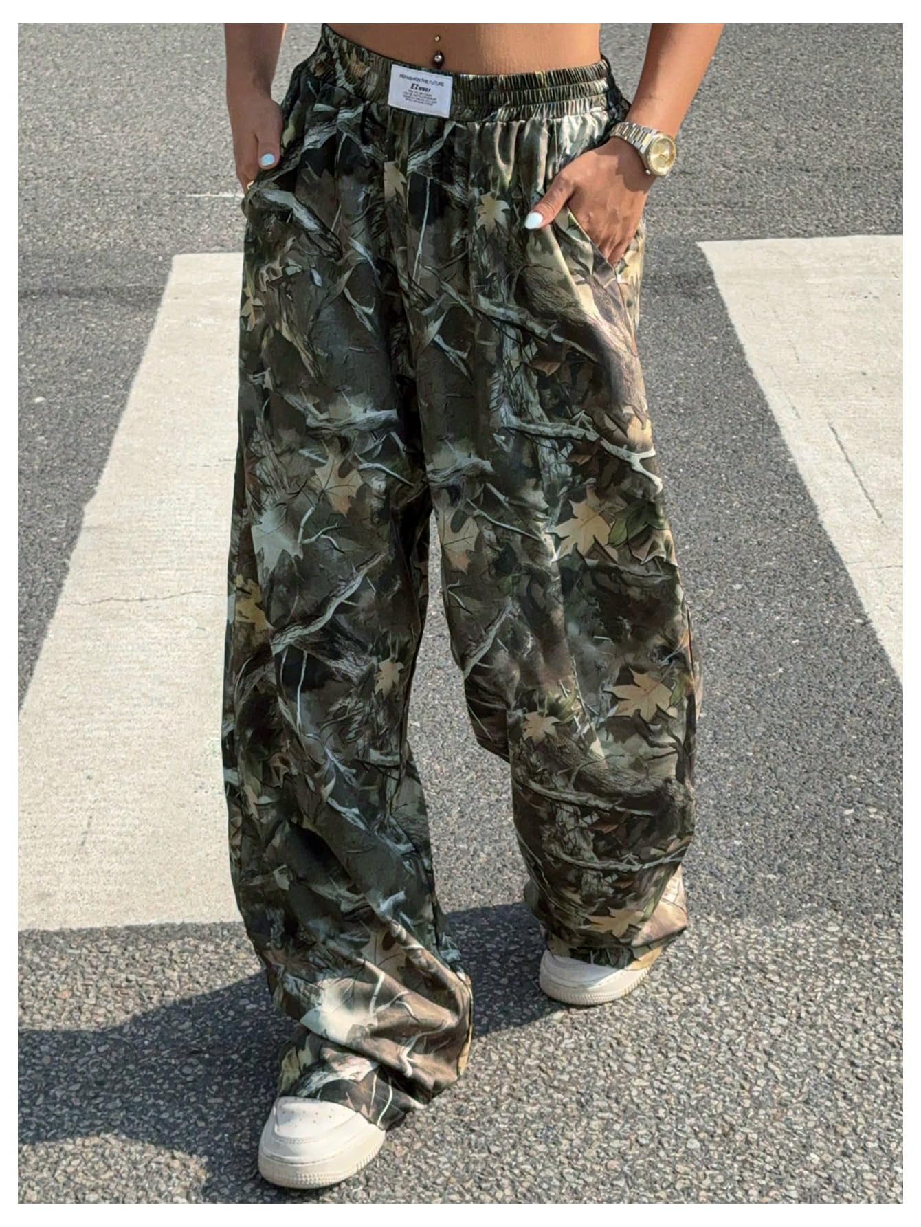 Women's Camo Baggy Cargo Sweatpants