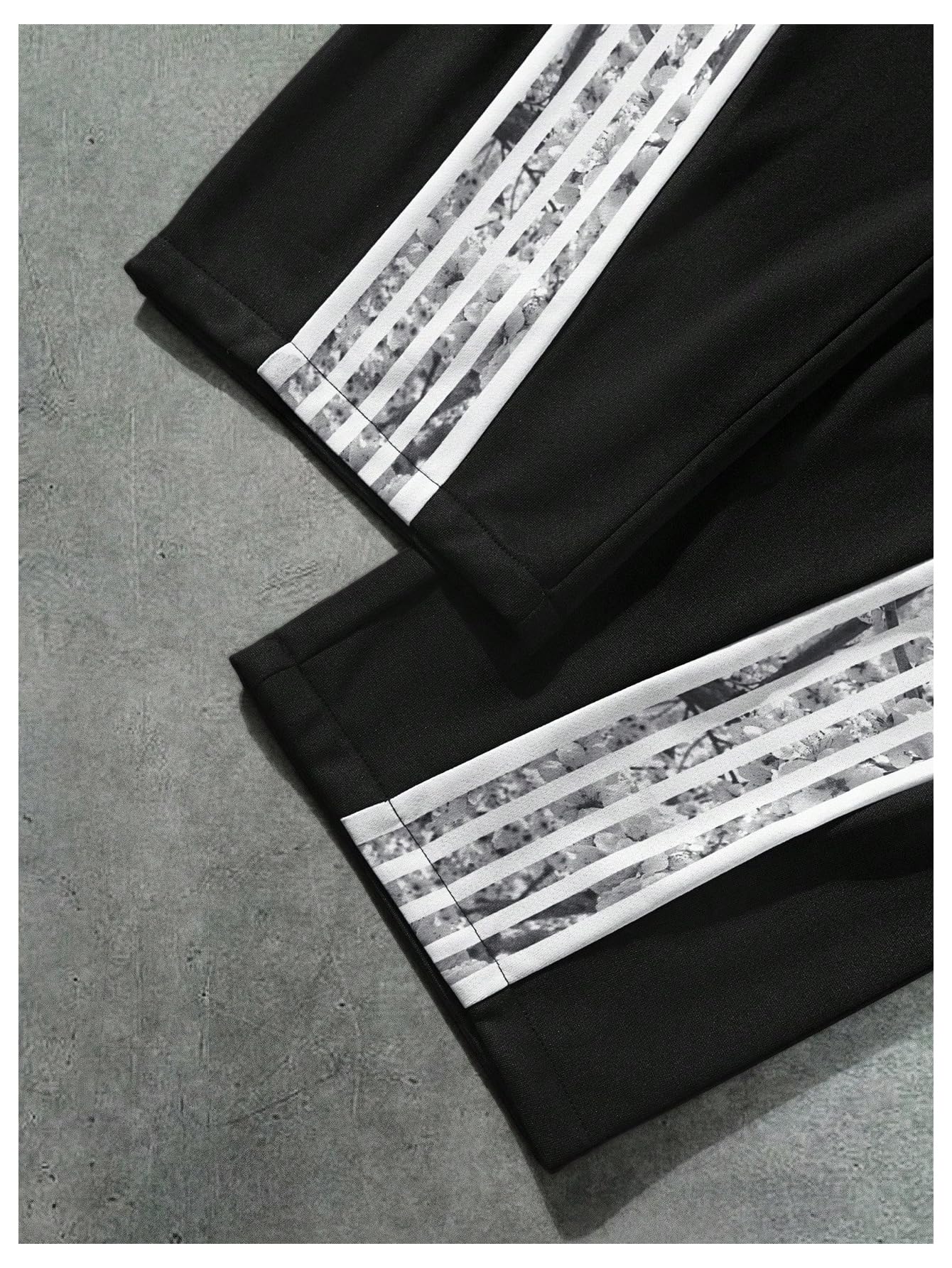 Men's Baggy Sweatpants Y2k Striped Side Wide Leg Pants Streetwear