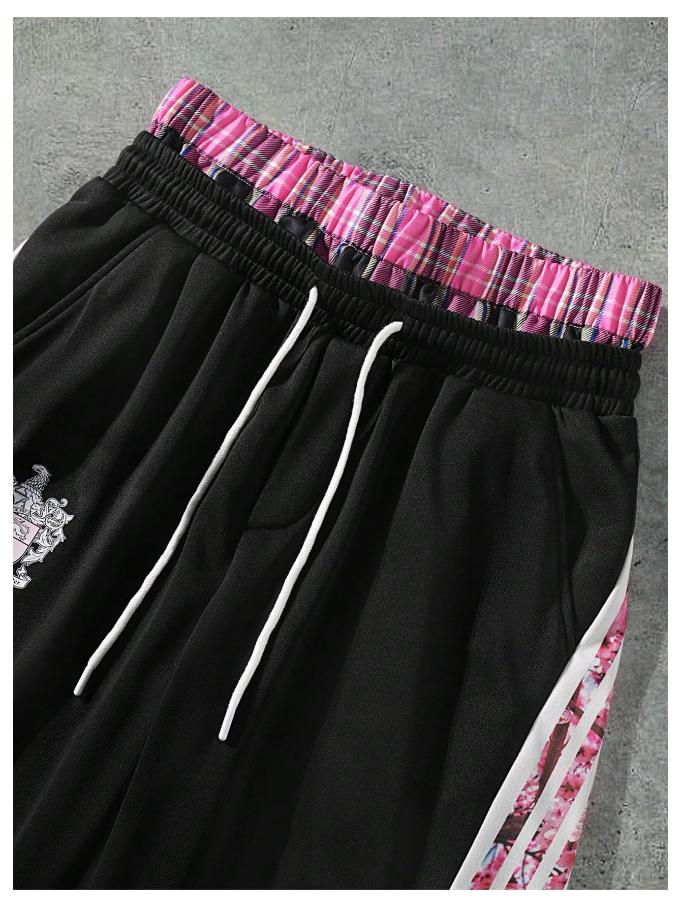 Men's Baggy Sweatpants Y2k Striped Side Wide Leg Pants Streetwear