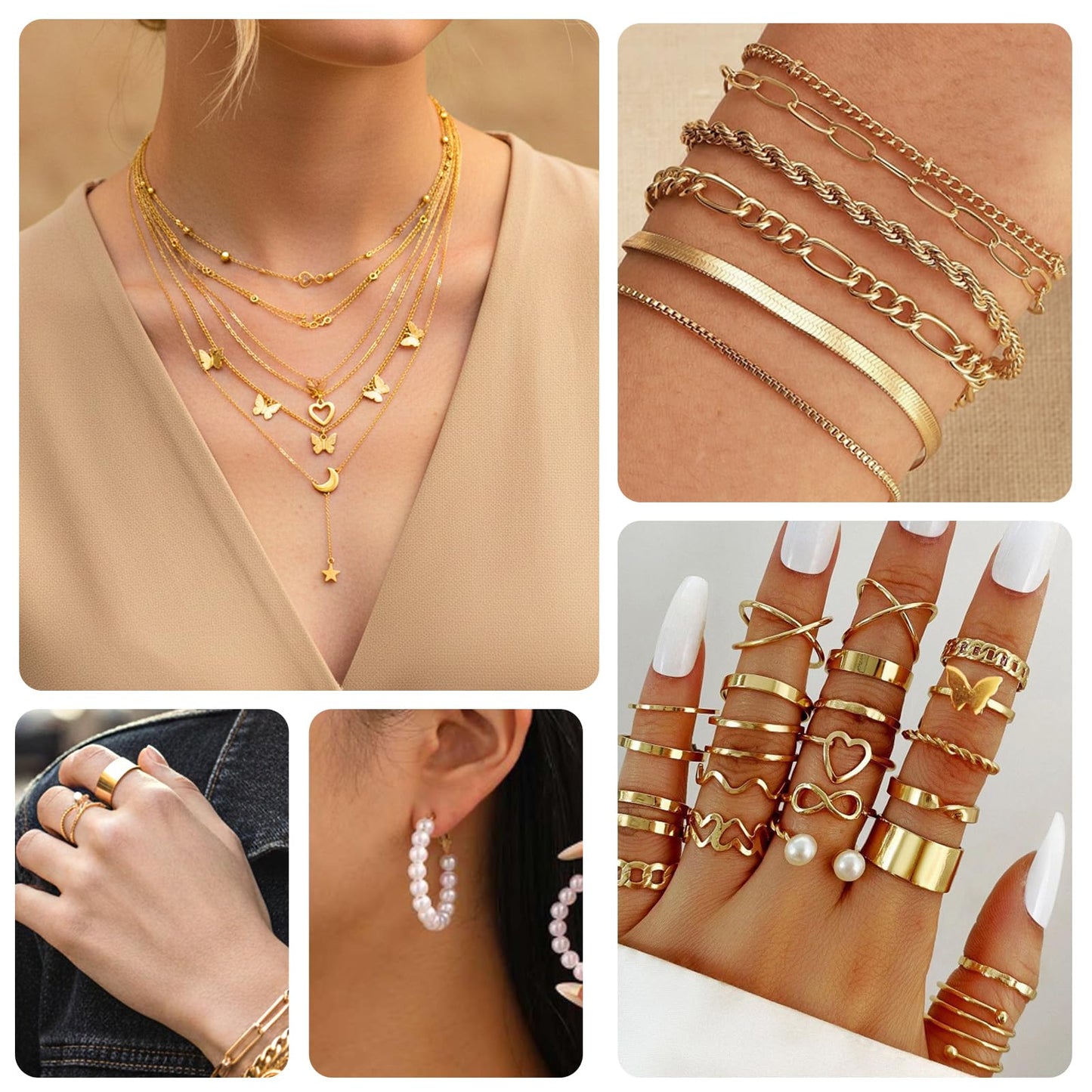 Mystery Jewelry Jar for Women - Surprise Jewelry Box Vintage Gift Set Multi Style